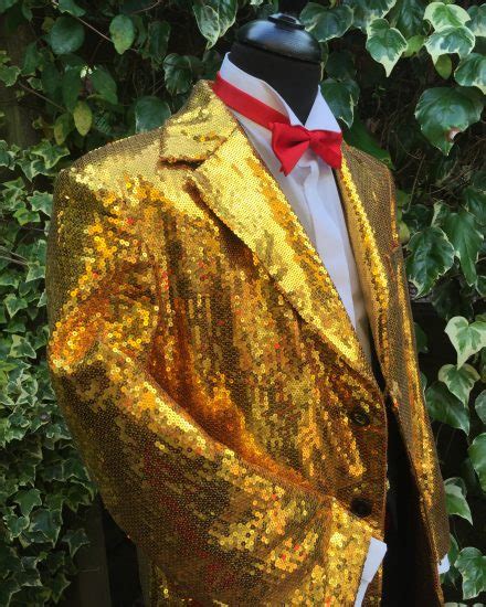 Masquerade Gents Gold Sequin Game Show Host Costume For