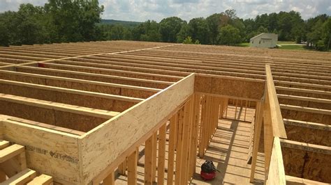 2nd Story Ceilingfloor Joists Completed Residential Construction