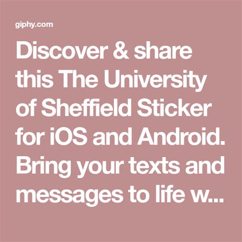 Discover And Share This The University Of Sheffield Sticker For Ios And
