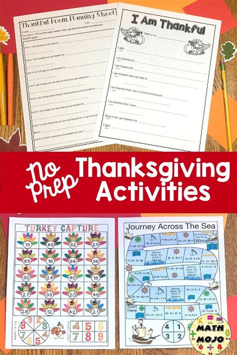 5th Grade Thanksgiving Activities 5th Grade Thanksgiving Ela And Math
