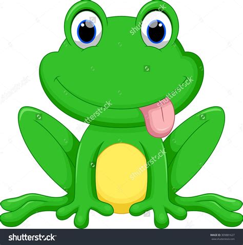 Cute Frog Cartoon Stock Photo 309881627 Shutterstock Funny Frogs