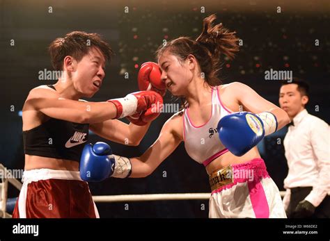 Nanako Suzuki Of Japan Right Competes Against Wong Ka Yan Of Hong