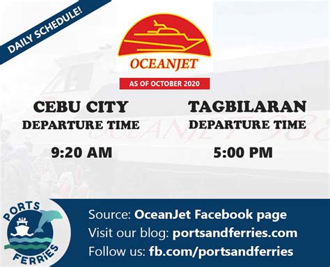 2020 Oceanjet Cebutagbilaran Ferry Schedule Fares And Booking