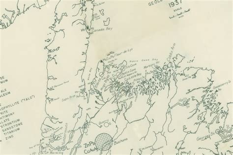 1937 Mines And Mineral Resources Of Newfoundland Antique Map Etsy