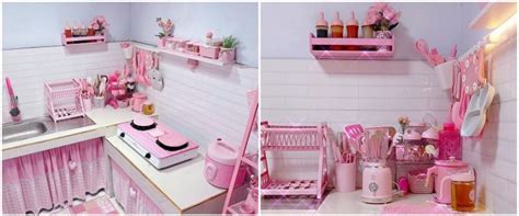 Potret Dapur Mungil Ala Korea Serba Pink Pastel Ini Mewah Tanpa Kitchen Set Bikin Mata Susah