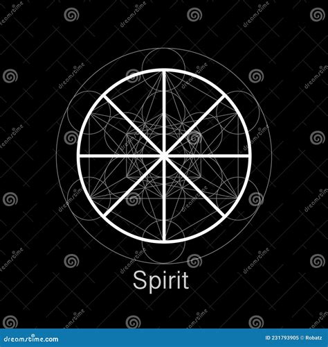 Spirit Symbol Wicca Alchemy Icon, Golden Sacred Geometry, Magic Logo