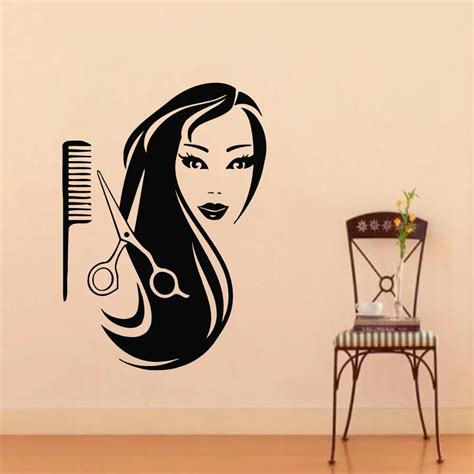 Barbershop 3d Poster Wall Decal Beauty Salon Hairdressing Vinyl Wall