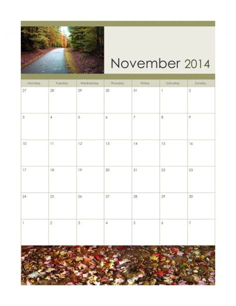 November 2014 Calendar Free Stock Photo Public Domain Pictures