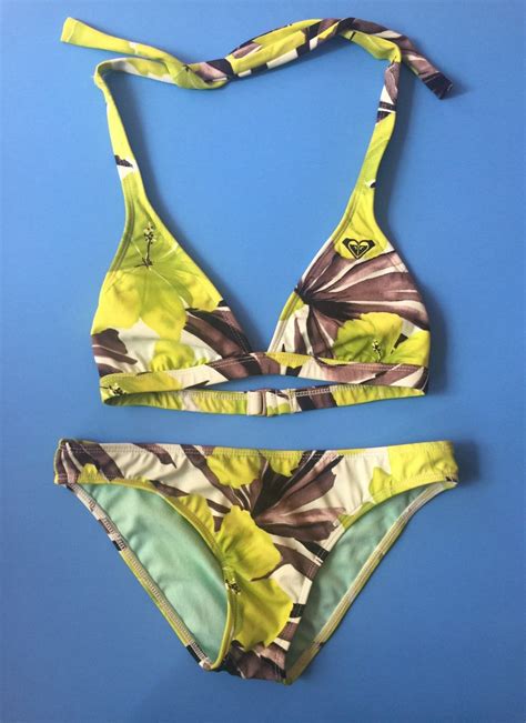roxy bikini bikini set retro swimwear bright color string bikinis underwear two piece