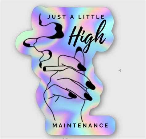 High Maintenance Sticker Etsy