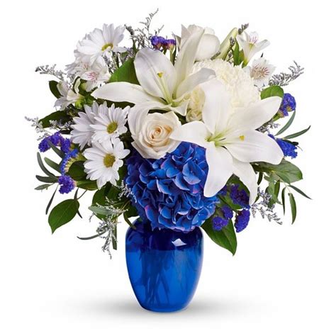 teleflora s beautiful in blue bouquet richards florist local florist farmington me