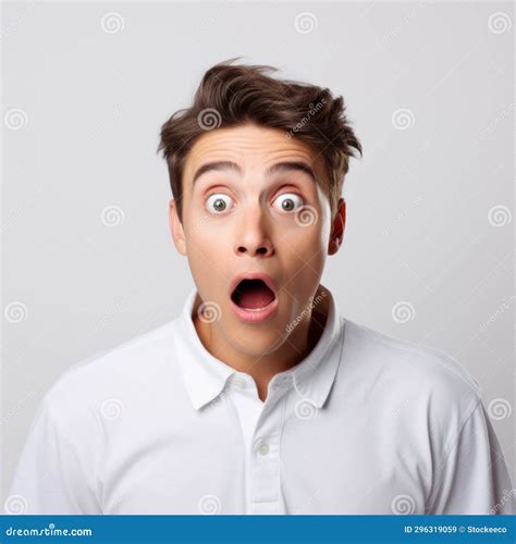 Captured Spontaneity Futurist Precision In Surprised Man With White