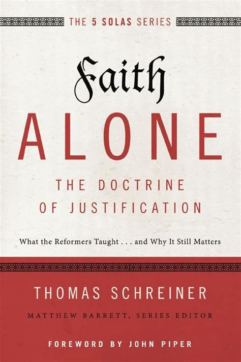 Pdf Faith Alone The Doctrine Of Justification By Thomas R