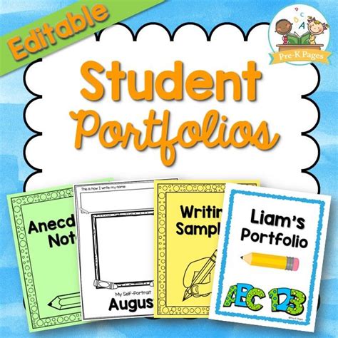 Student Portfolio Pre K Pages Student Portfolios Kindergarten