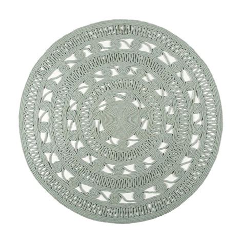 Crochet Style Circular Rugs 6115 02 In Green By Esprit Buy Online From