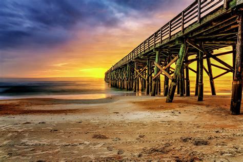 Flagler Beach Pier At Sunrise In Hdr Photograph By Michael White Pixels