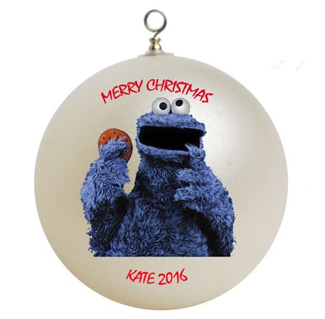 Personalized Sesame Street Cookie Monster Christmas Ornament T