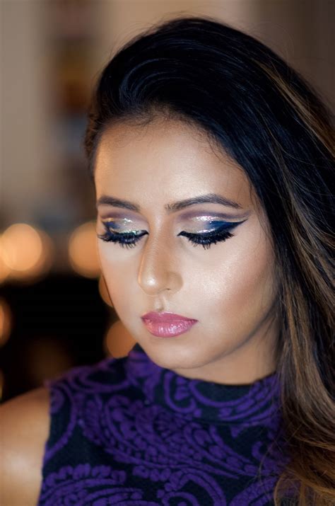 GLITTER DOUBLE CUT CREASE MAKEUP FOR HOLIDAYS - Indian Bridal Makeup Boston