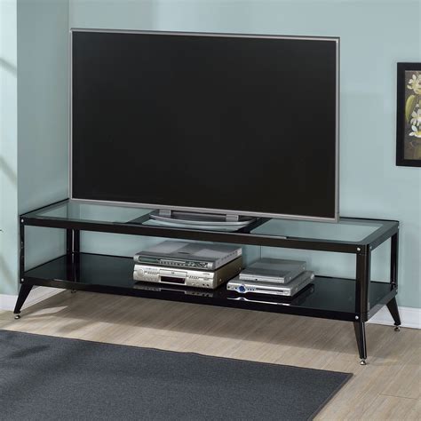 Glass Tv Stands Sonax Ny 9584 New York 58 Inch Metal And Glass Tv