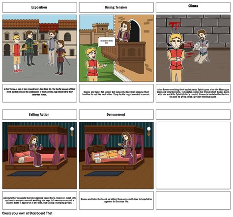 romeo and juliet storyboard storyboard by 47ecc959