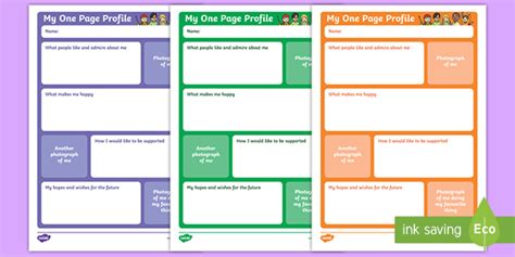 One Page Profile Examples Ks1 Resources Twinkl