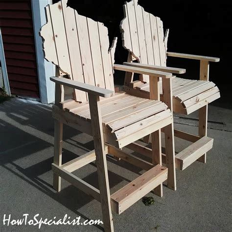Bar Height Adirondack Chairs Diy Project Howtospecialist How To