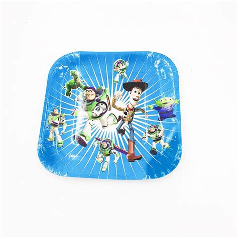 10pcslot Toy Story Square Dishes Plates Baby Shower Toy Story Theme