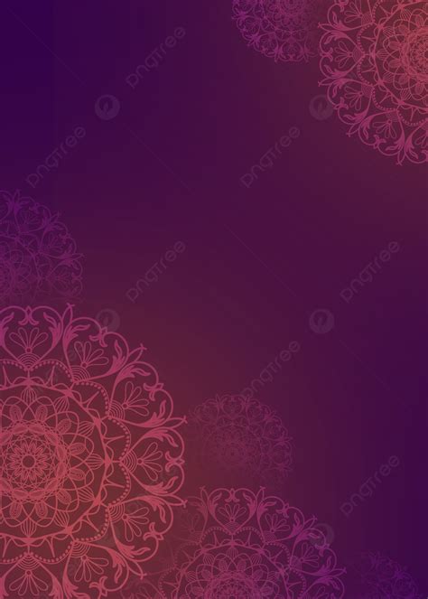 Round Flower Watermark Abstract Line Mandala Gradient Background Color
