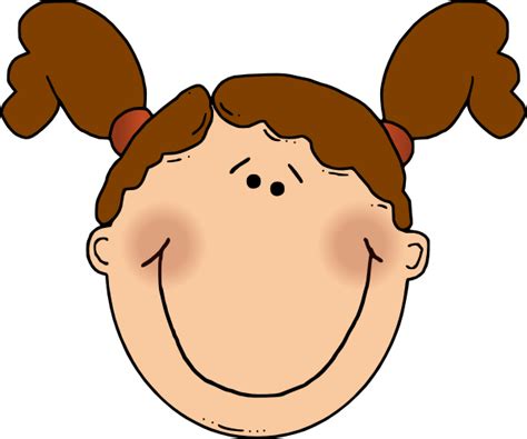 Girl With Brown Hair Clip Art At Vector Clip