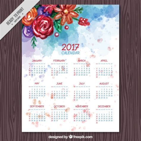 10 Beautiful Free Printable 2017 Calendars