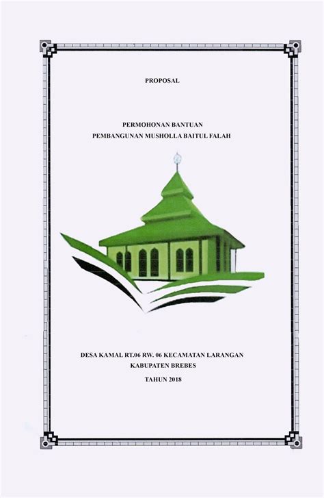 Contoh Proposal Bantuan Dana Pembangunan Masjid Pdf Retorika