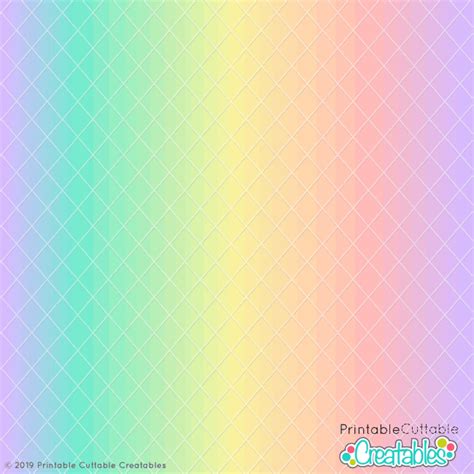 Pastel Rainbow Gradient Free Seamless Pattern For Paper Crafts