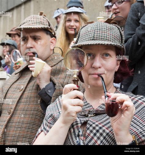 Dozens Of Fans Dressed As Sherlock Holmes Created By Sir Arthur Conan