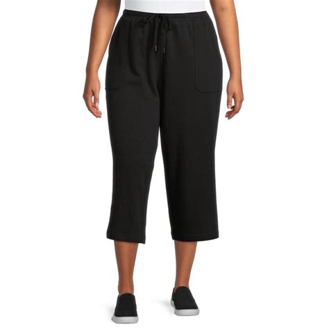 Terra And Sky Womens Plus Size Pull On Knit Capris