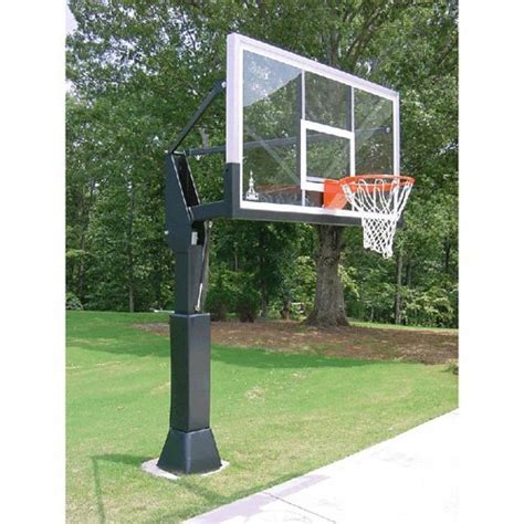 Barbarian 72 Inch Adjustable Glass In Ground Basketball System