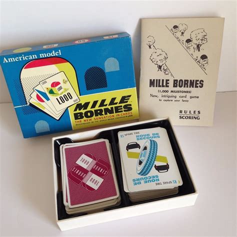 Vintage 1960 Mille Bornes 1000 Milestones French Card Game American