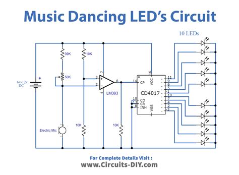 Musical Dancing Led Circuit Diagram