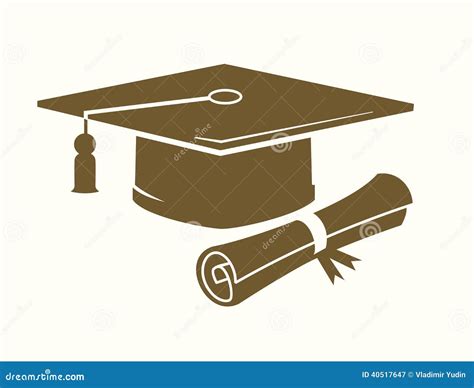 Casquillo Y Diploma De La Graduación Ilustración Del Vector Imagen