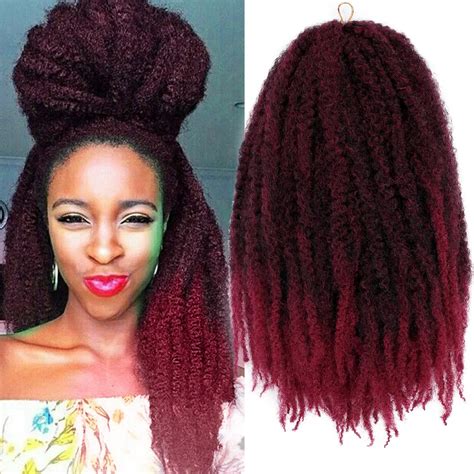 18 Marley Braids Twist Hair Afro Kinky Curly Crochet Braiding Hair Synthetic Marley Braids Hair