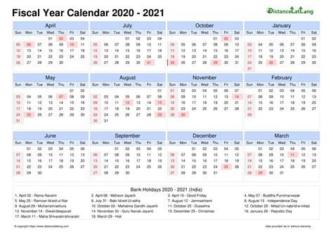 Fiscal Landscape Calendar Vertical Outer Border Sunday To Saturday