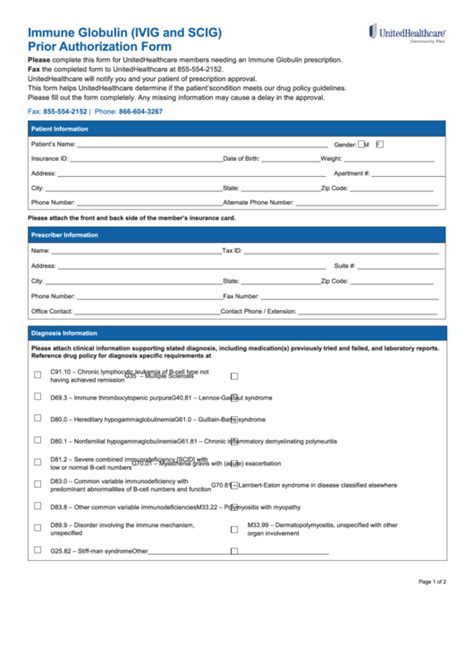 Form Pca18563 Immune Globulin Ivig And Scig Prior Authorization