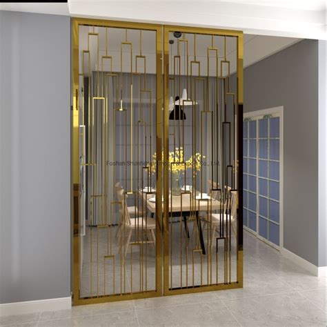 Golden Stainless Steel Metal Partition 2 Panels Color Coated At Rs