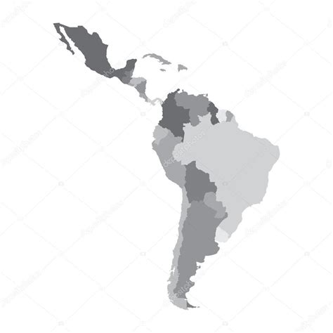 Mapa De América Latina Stock Vector By ©4zeva 66318313