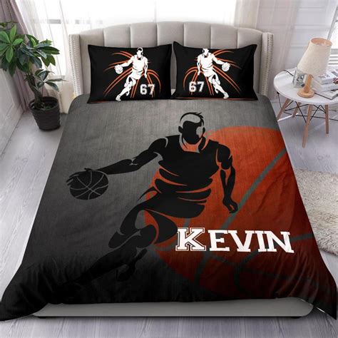 Basketball Bedding Set Sport Inspired Bedding Basketball Etsy