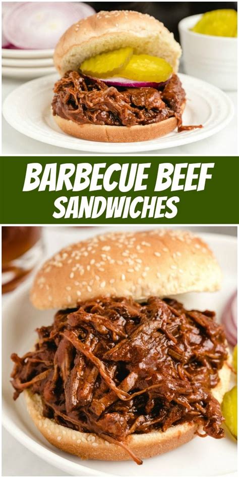 · this loose meat, ground beef sandwich has loads of flavor and is so easy! Barbecue Beef Sandwiches | Recipe in 2020 | Shredded beef ...