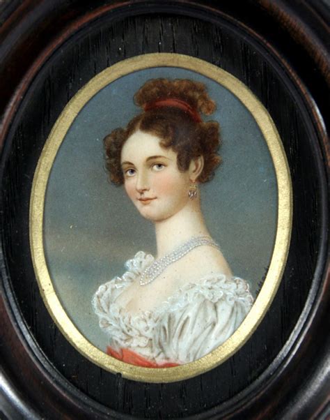 Fine Antique Portrait Miniature Of A Regency Lady Antique Portraits