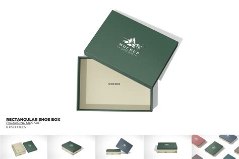 Rectangular Shoe Box Packaging Mockup Graphic By Sheikhadesign