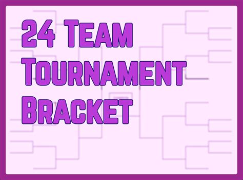 24 Team Bracket Single Elimination Tournament Interbasket