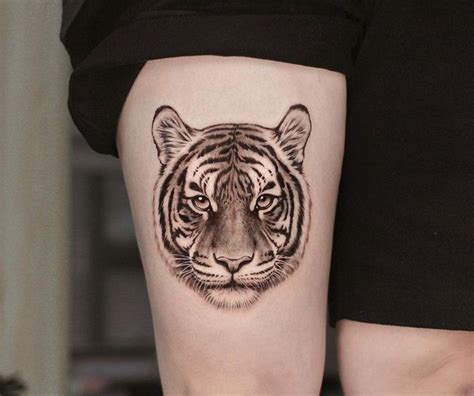 Tiger Face Tattoo Outline