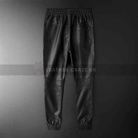 Vintage Genuine Leather Black Pant Slim Fit Mens Biker Etsy Uk